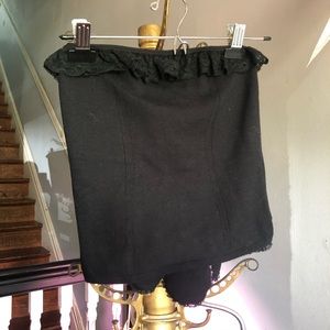 Red by Valentino Black Strapless Croptop